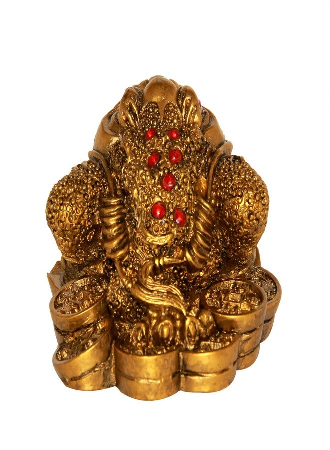 Vastu Art - Vastu Feng Shui Three Legged Frog with Coin for Good Luck Health Wealth Prosperity and Happiness Decoration Showpiece - Image 2